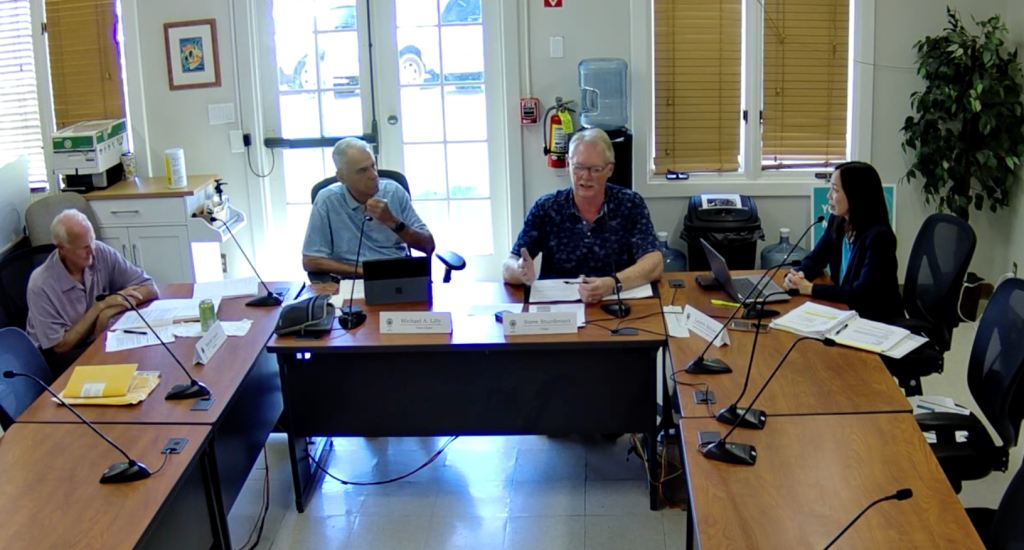 Maui Board of Ethics Chair Steve Sturdevant speaks during a Board of Ethics meeting Wednesday. (Screenshot/Maui County/2025)